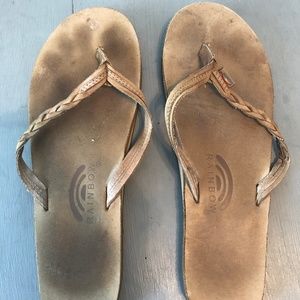 Rainbow Braided Flip Flop